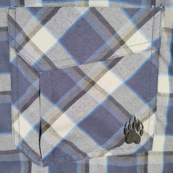 Alaskan Hardgear Duluth Mens 2XL Long Sleeve Blue Flannel Button Up Shirt Wool - Picture 10 of 12